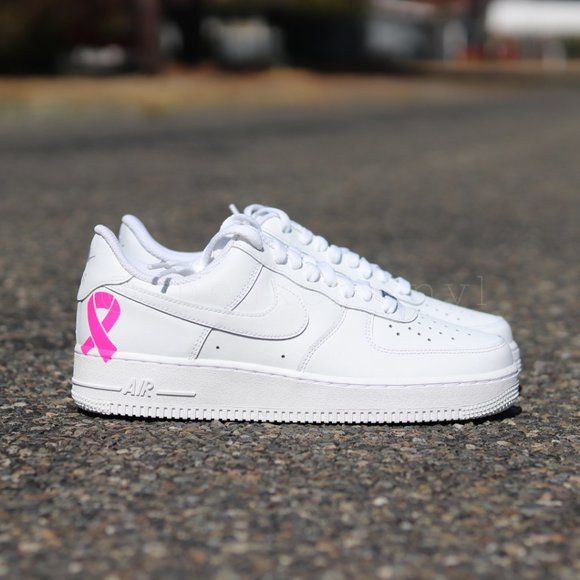 Nike Air Force One Breast Cancer Awareness Pink Ribbon Custom - Picture 3 of 9